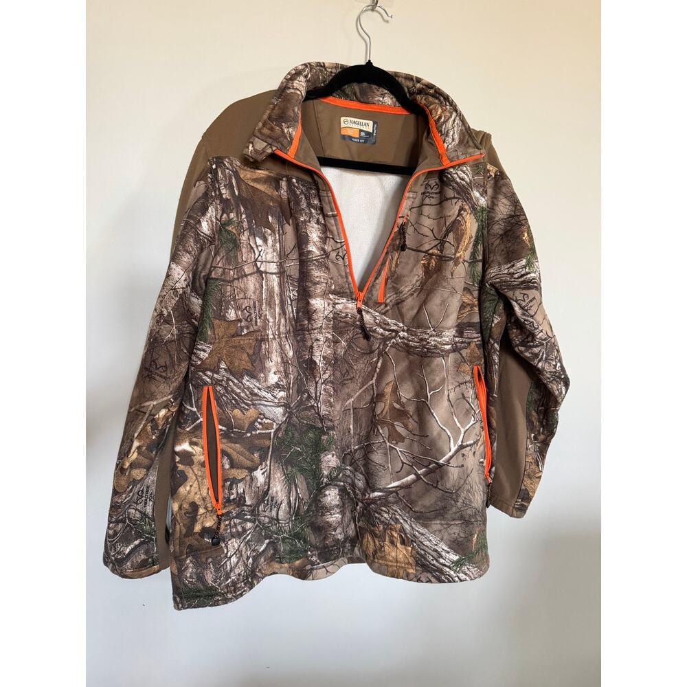 Magellan Outdoors Realtree Xtra Camo Quarter Zip Fleece Pullover Men's 2XL